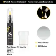 Touch Up Paint For Suzuki All Models OFW White With Polish Paste
