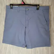 NEW Members Mark Mens Size 40 Blue Everyday Soft Wash Stretch Flat Front Shorts