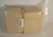 50 Small Natural / Tan Burlap Drawstring Bags 5.4" x 3.74" Brand New Free Ship