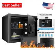 Compact Home Safe with Fireproof Bag and Anti-Theft Lock - 0.6 Cu. Ft. Capacity