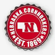 Forever Collectibles Nebraska Cornhuskers NCAA Bottle Cap Wall Sign
