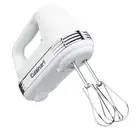 Power Advantage 9-Speed White Hand Mixer with Recipe Book and Beater, Whisk and