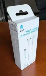 AT&T Wired Earbud Lightning Connector | iPhone | iPad | iPod