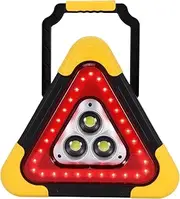 OurLeeme LED Car Warning Light, Waterproof Warning Triangles Emergency Lamp Floodlight for Emergency Car Repairing, Roadside Assistance, Job Site Lighting,Solar and USB charging