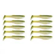 2x 5PK 4In Rapala Crush City Heavy Plastic Paddle Tail Lures - Pearl Watermelon