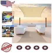 Heavy Duty Beige Sun Shade Sail – Perfect for Patios and Weddings, 95% UV Block