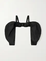 [Jacquemus] Jacquemus - Cold-shoulder Stretch-taffeta Bustier Top - Black - FR 46 FR 46 Black