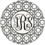 Monogrammed Mouse Pad - Personalized Geometric Pattern Mouse Pad Custom Monogram
