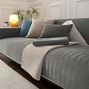 Herringbone Chenille Fabric Furniture Protector Couch Cover, Couch Cover Non Slip for Pets, Couch Pet Covers for Sofa, Dog Blanket for Couch