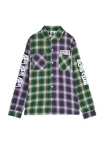 Billionaire Boys Club Kids Checked Logo-print Flannel Shirt - Green - 04YR (4 Years) 04YR (4 years)