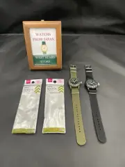 [Brand new] Daiso Military Watch Hattori Movement Black and Green Set from JAPAN