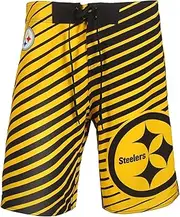 FOCO NFL Men's Stripes Poly Board Shorts