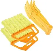 BUTIFULSIC 4pcs Gap Dust Wiper Blinds Duster Mini Duster Brush Window Air Conditioner Cleaner Blinds Cleaner Tool Blind Dust Cleaner Window Blind Cleaner Tool Dirt Cleaner Vents Orange Pp