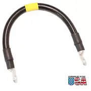 1/0 Black Battery Interconnect Cable 24" with 3/8" Lugs ASSEMBLED IN USA