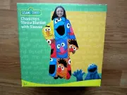 Sesame Street Cookie Monster Elmo Throw Blankets With Sleeves TV Cartoon, NEW
