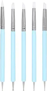 Respicefinem 5pcs Silicone Clay Sculpture Pen Ball Styluses Nail Art Dotting Tool Pottery Brushes Pen Ideal for Clay Sculptures Manicures Art Projects Ceramic Crafts Oil Painting