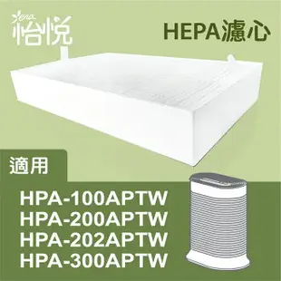【怡悅HEPA濾心】適用honeywell HPA-100APTW/HPA-200APTW/HPA-202APTW/HPA-300APTW 空氣清淨機(同HRF-R1)