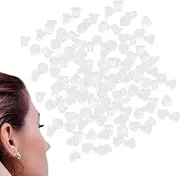 [Generic] Locking Earring Backs for Studs,200X Secure Studs Backs Holders Backs Stoppers | Earrings Back Sleeves Pierced Earring Back Stoppers for Attending Various Evening Parties