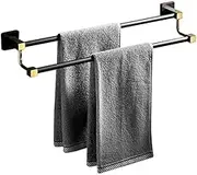 Towel Hanger Adhesive Towel Rail Wall Mounted Towel Rack Rust-Proof No Drilling Space Aluminum for Toilet Bathroom B50CM LWX