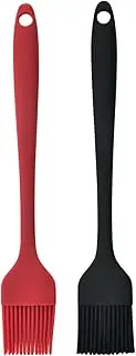Pack of 2 Silicone Pastry Brushes, Kitchen Pastry Brush, Baking Silicone Brush, basting Pastry Brush, BBQ Brush for Grilling, Pastries, Stirring, Baking, Cooking
