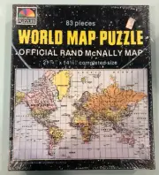 SELCHOW & RIGHTER WORLD MAP 83 PIECE JIGSAW PUZZLE (NEW IN SHRINK WRAP)