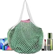 Mesh Grocery Bag - Mesh Net Shoulder Bag for Shopping - Long Handle Large Capacity Shoulder Tote Stretchable Produce Organizer for Vegetable Girls Women