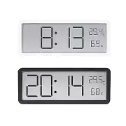 Digital LED Wall Clock Alarm Humidity Temperature Display Desktop Clock Large