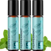 Peppermint Essential Oil Roll on - Stick Travel Essentials with Aromatherapy for