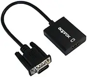 Velocraze VGA to HDMI Adapter 1 Port Compatible with VGA Devices Transmits Audio and Video Ideal for Multimedia Connections