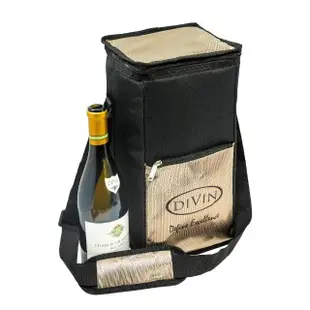 【DIVIN】香檳金黑鋁箔內裡葡萄酒保冷提袋 4瓶裝x1入+2瓶裝x2入組合包 送DIVIN倒酒止滴片4入組