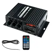 Bluetooth 2 Channel Mini HIFI Power Amplifier Audio Stereo Amp Home Car FM