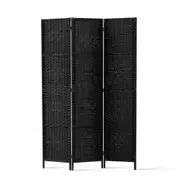 3/4/6/8 Panel Artiss Room Divider Screen Wooden Room Divider Doors Folding Black White Room Divider