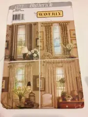 CRAFTS UNCUT BUTTERICK 4277 Sewing Pattern TAB DRAPERY DRAPES WINDOW PANELS