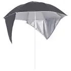 Beach Parasol with Side Walls Anthracite 215 cm Outdoor Sun Shelter Umbrella