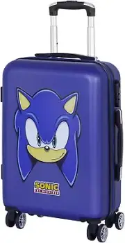 Sega-Sonic Sight-ABS 4-Wheel Cabin Suitcase, Blue, 20 x 38 x 55 cm, Capacity 41.