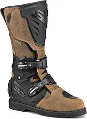 SIDI | Touring Motorcycle Boots, Professional Motocross Boots for Men ADVENTURE 2 GORE-TEX, Micro-Adjustable and Replaceable Buckles, Flex System, Velcro Strap, Tobacco, 6