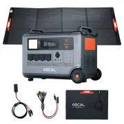 [EU Direct]Blackview OSCAL PowerMax 6000W 3600Wh Portable Power Station with Blackview Oscal PM400 PRO 400W Foldable Sol