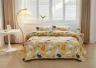100% Cotton Reversible Quilted Coverlet Single Size 150x200cm with Pillowcase S8