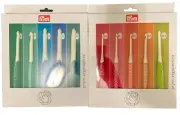 Prym Ergonomics Crochet 10pc Large & Small Hook Set Germany Hooks NEW Clover