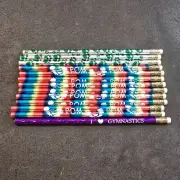 Vintage 80s Eraser Pencil Lot Pom Pom Squad Cheerleader Gymnastics Cheer