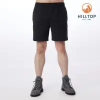 在飛比找momo購物網優惠-【Hilltop 山頂鳥】彈性短褲 男款 黑｜PS09XM8