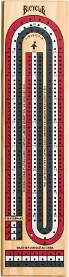 3-Track Color Coded Wooden Cribbage Board Games