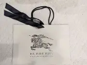 Burberry NEW Authentic Empty Shopping Bag - Established 1856 - Silver 11.5x16.5