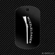 Muzzleloader Keychain GI dog tag engraved many colors gun powder black hunting