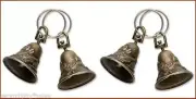 25 BRASS BELLS ~ Bird + Rabbit Design on each Bell 1.25" tall + 25mm ring Chimes