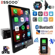 10.4" Single 1DIN Car Stereo Radio Apple CarPlay Android Auto IPS BT Head Unit