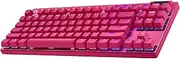 Logitech G PRO X TKL Lightspeed Wireless Gaming Keyboard, Ultra-Portable Tenkeyless Design, LIGHTSYNC RGB, PBT keycaps, Tactile Switches (GX Brown) - Magenta