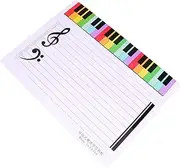 HAPINARY Erasable Music Practice Whiteboard Portable Waterproof and Sturdy Material for School and Home