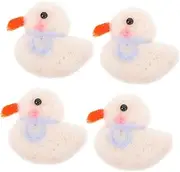 Milisten 4pcs DIY Felt Goose Ornaments Cartoon Needle Felting Kit for Creative Hair Accessories Scrapbooking for Craft Enthusiasts and Unique Present Making