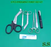6 PCS EMERGENCY FIRST AID RESPONSE KIT WITH 5 SCALPEL HANDLE BLADE #23